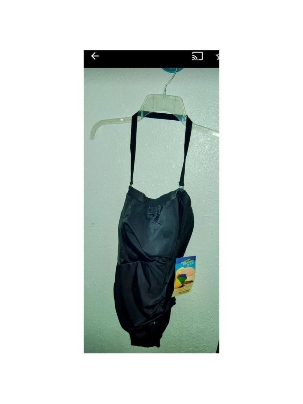 Newport News Sunstreak women 18w vintage swimsuit black NWT